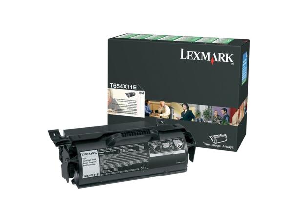 Toner LEXMARK T654X11E 36K sort 
